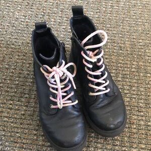 Girls Target Art Class Black Combat Boot
